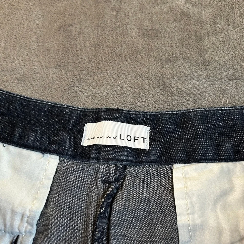 Loft Denim Shorts Dark Wash‎ Casual Everyday Summer Blue Womens 36x2.5